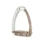 Tech Venice Sloped Evo Safety Stirrups-Silver/Brown